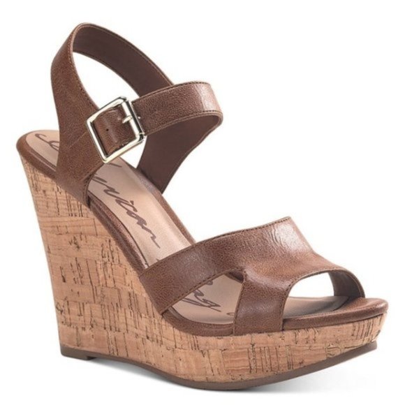 American Rag Shoes - American Rag Rochelle Cognac Wedges